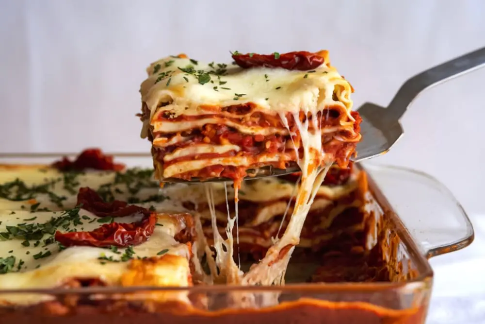 Lasagna vegetala cu spanac si ricotta