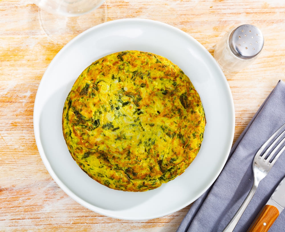 omleta cu spanac la cuptor tip fritata