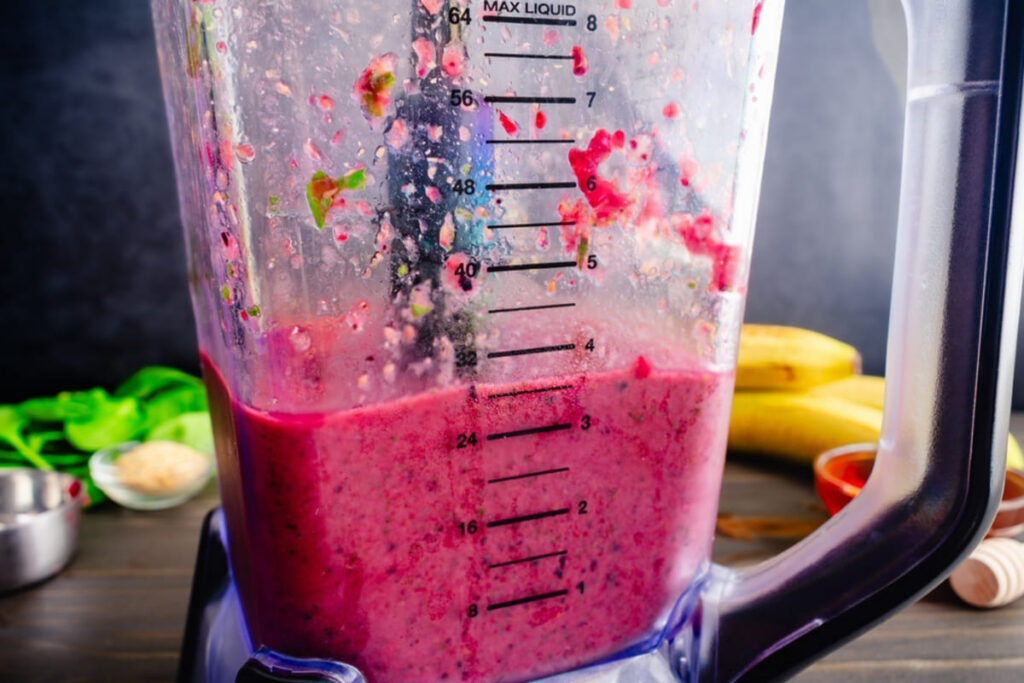 piure de zmeură în blender