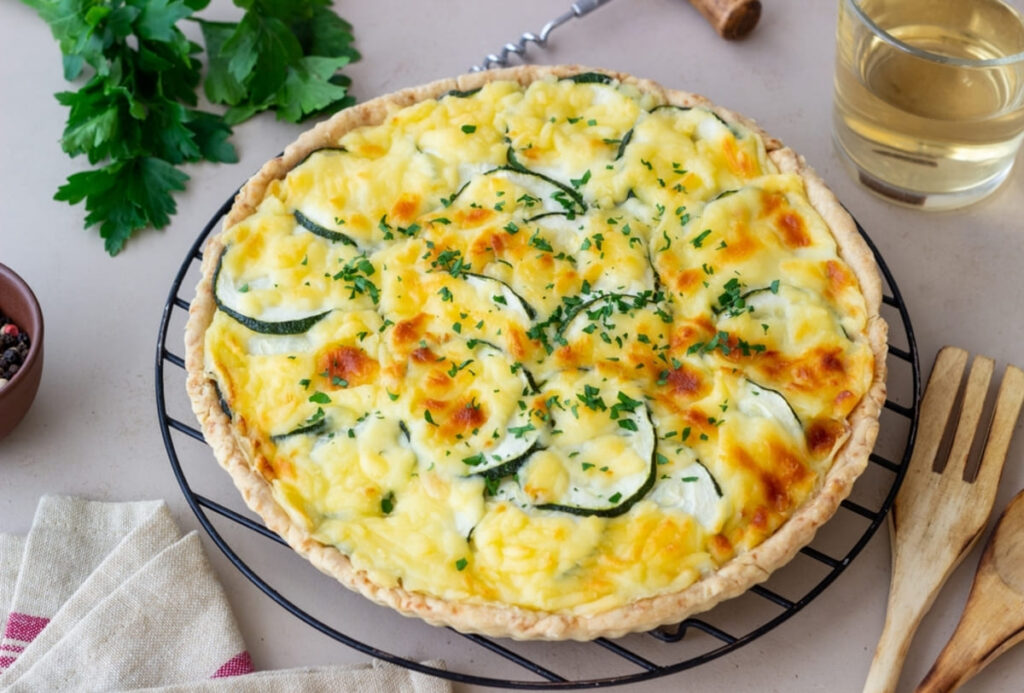 quiche cu dovlecel și brânză