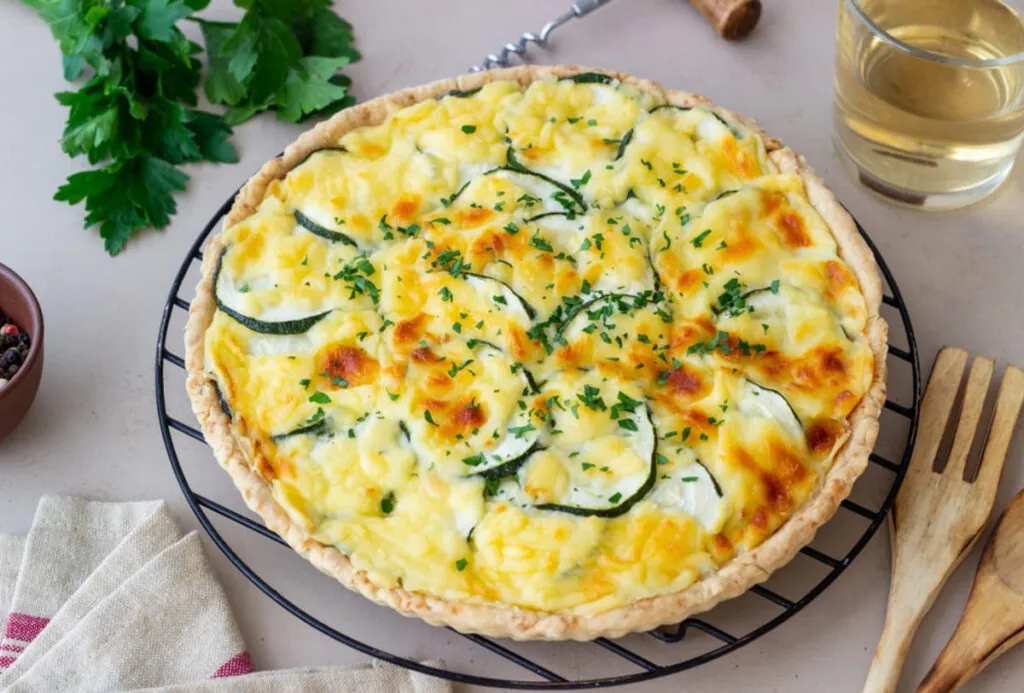 quiche cu dovlecel și brânză